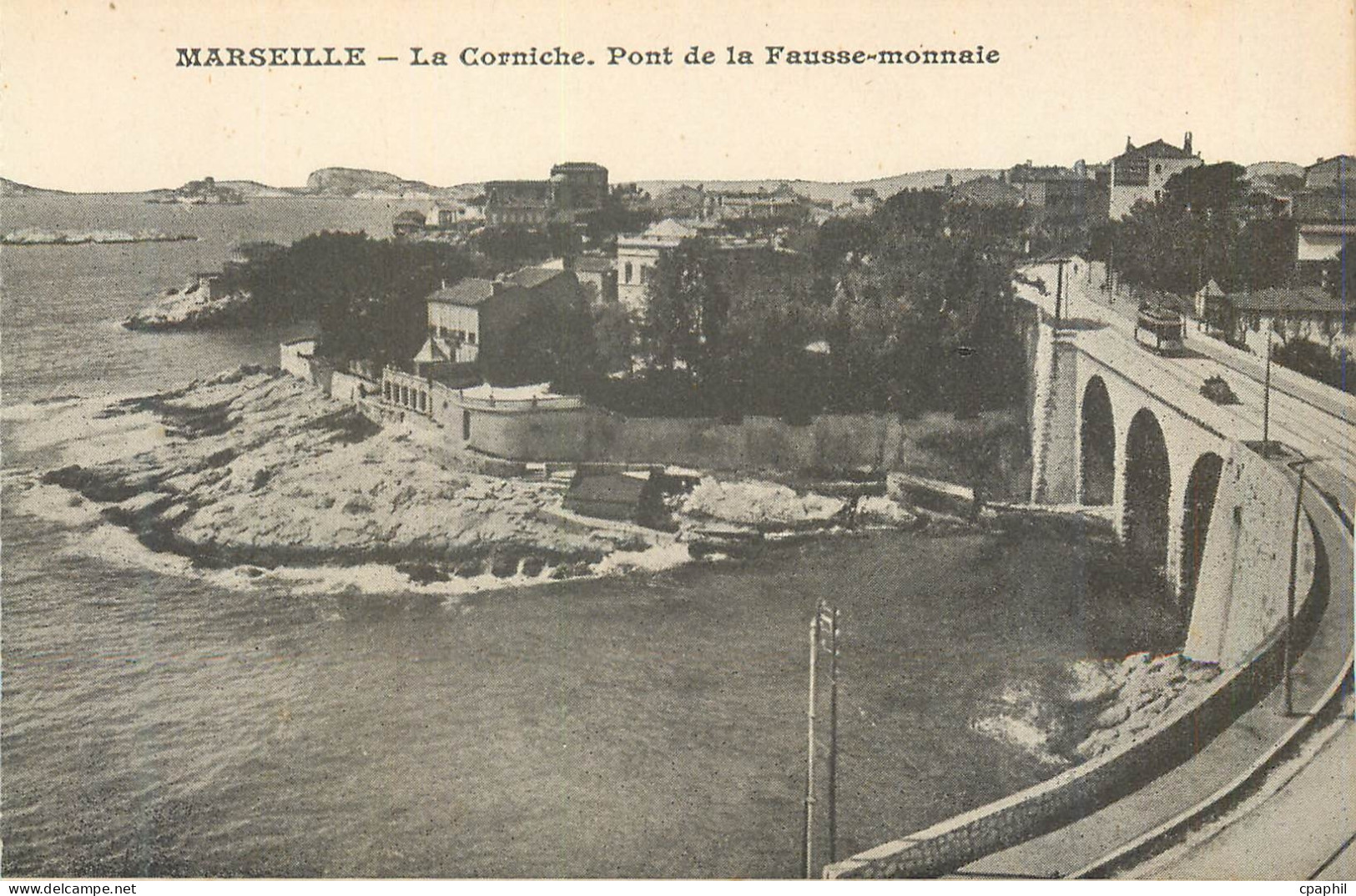 CPA Marseille la Corniche Pont de la Fausse Monnaie