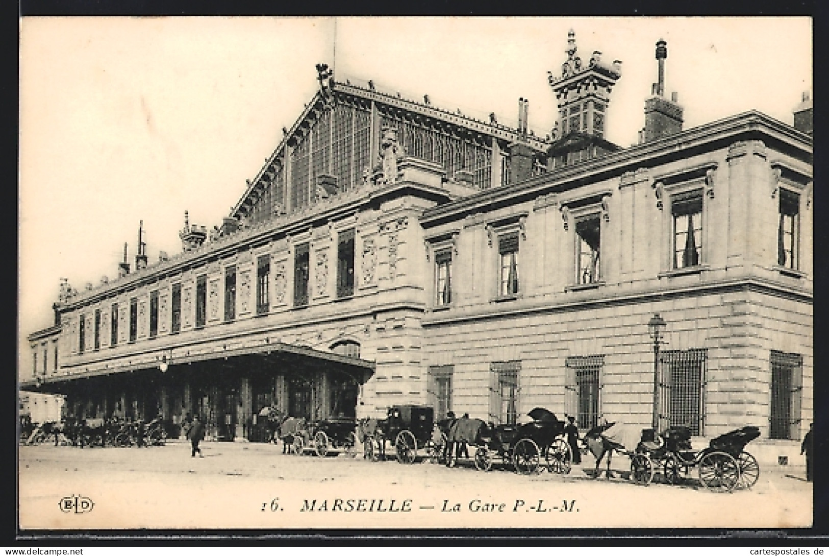 CPA Marseille, La Gare P.-L.-M.