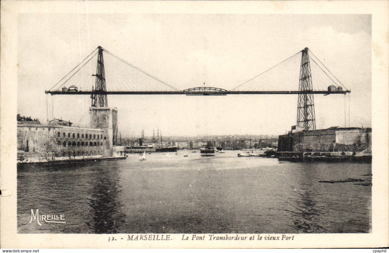 CPA Marseille le Pont Transbordeur et le Vieux Port