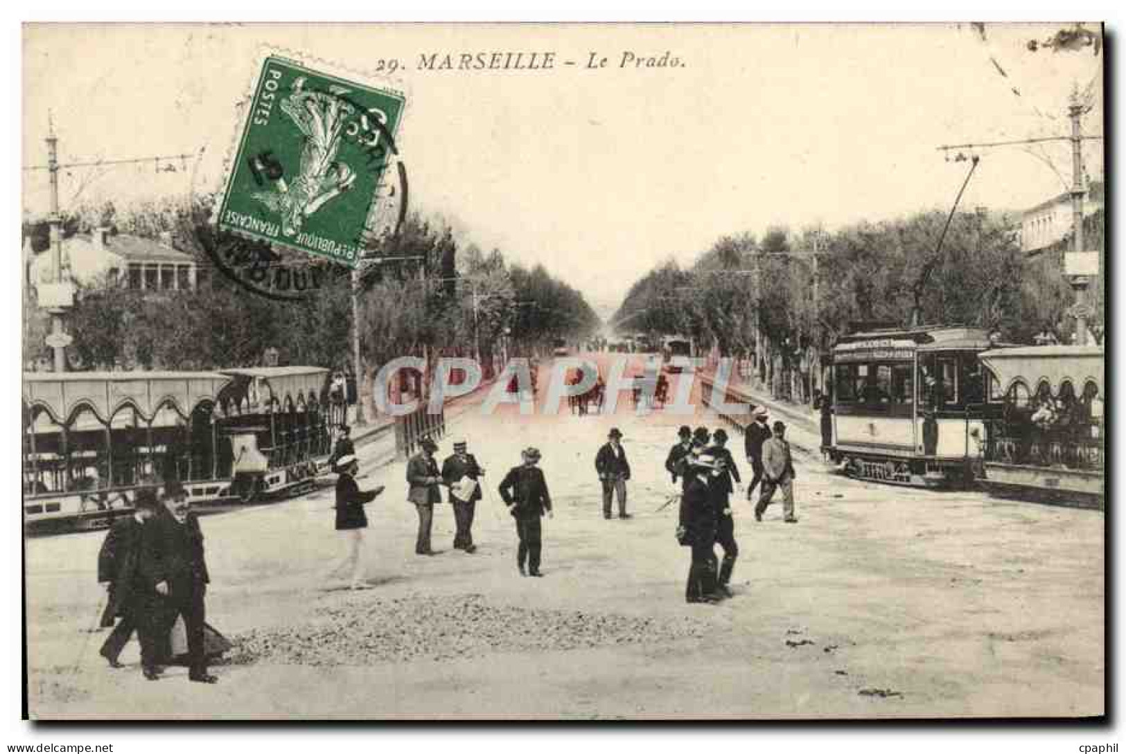 CPA Marseille Le Prado Tramway