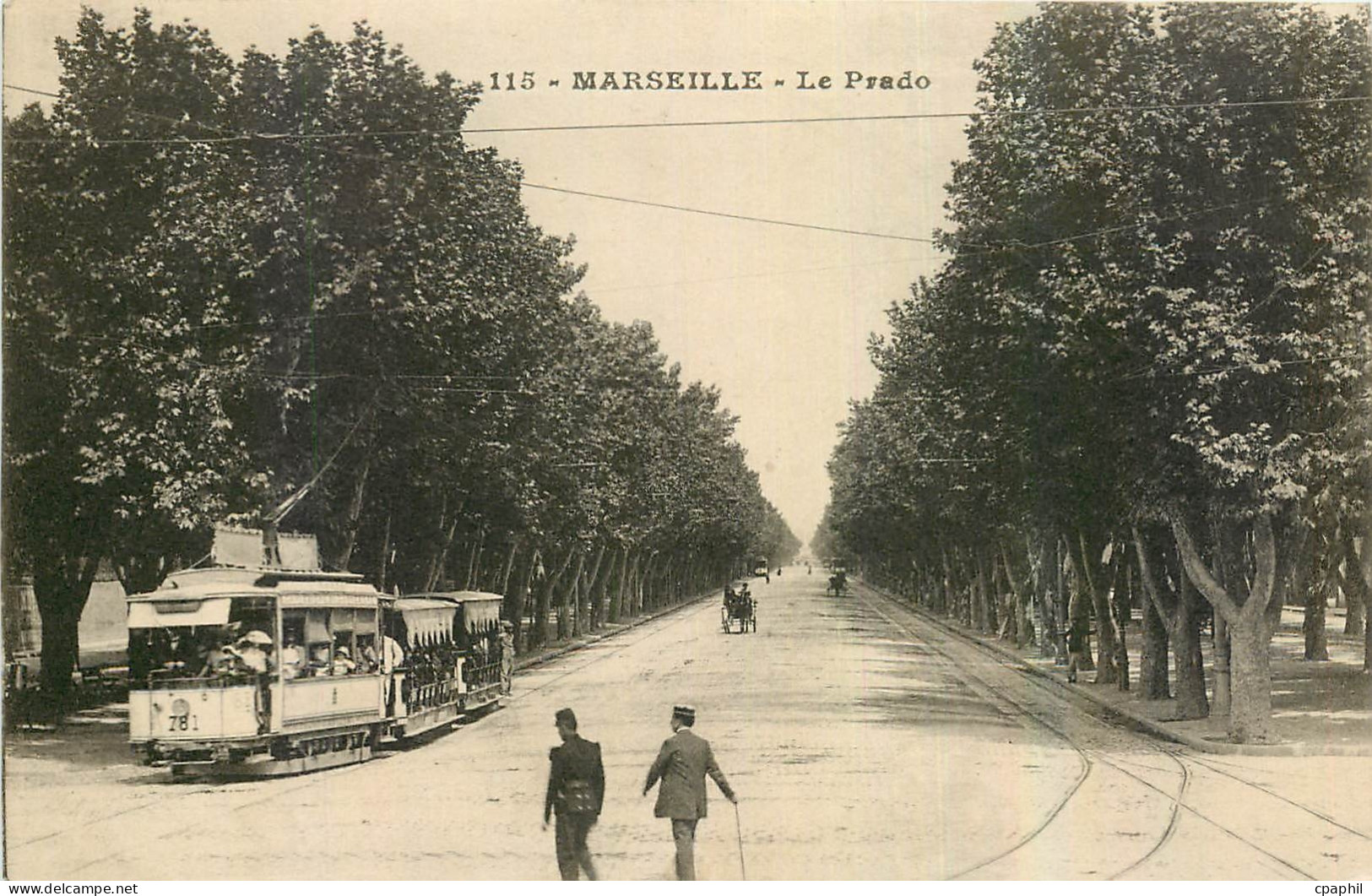 CPA Marseille Le Prado Tramway