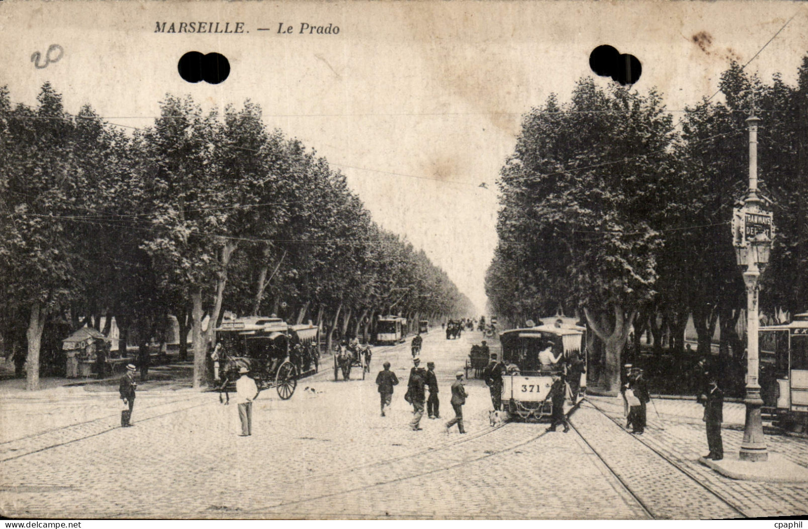 CPA Marseille le Prado Tramways