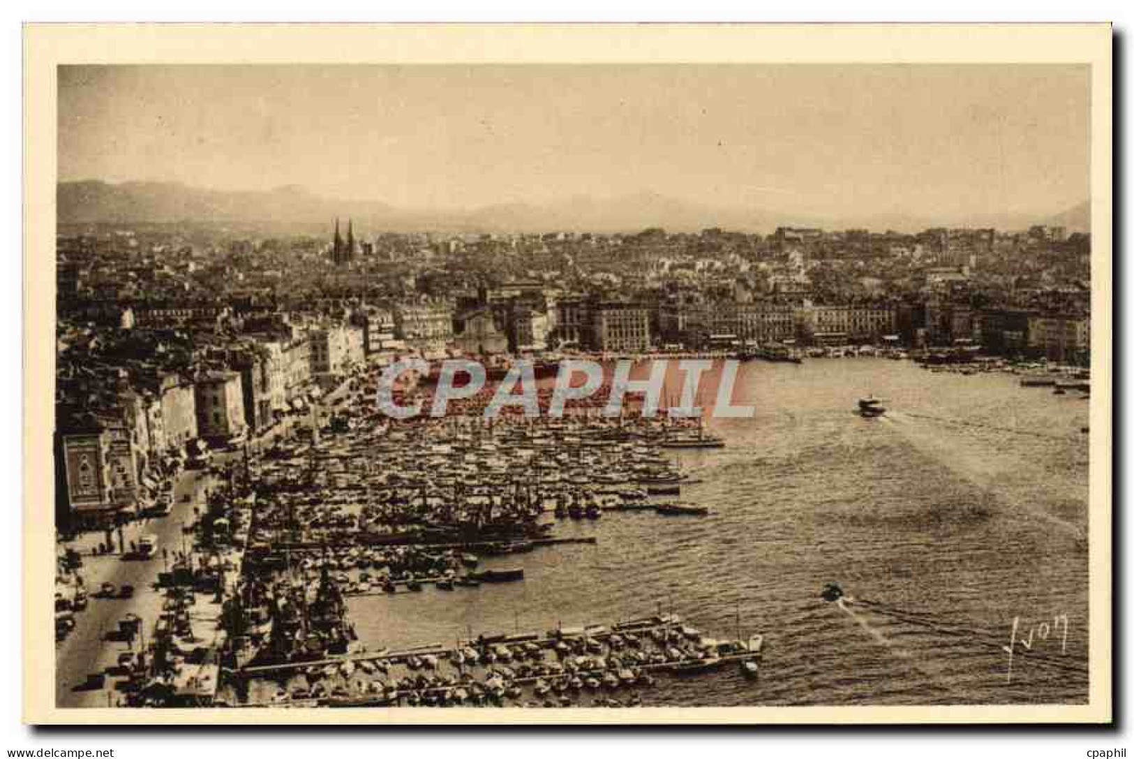 CPA Marseille Le vieux port Bateaux