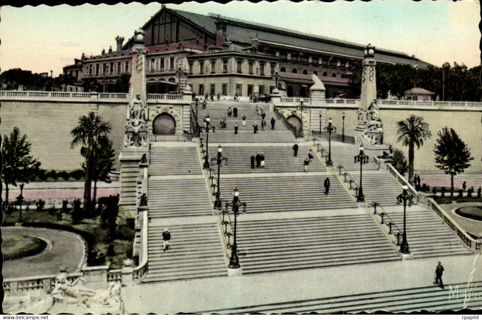 CPA Marseille Les Escaliers de la Gare