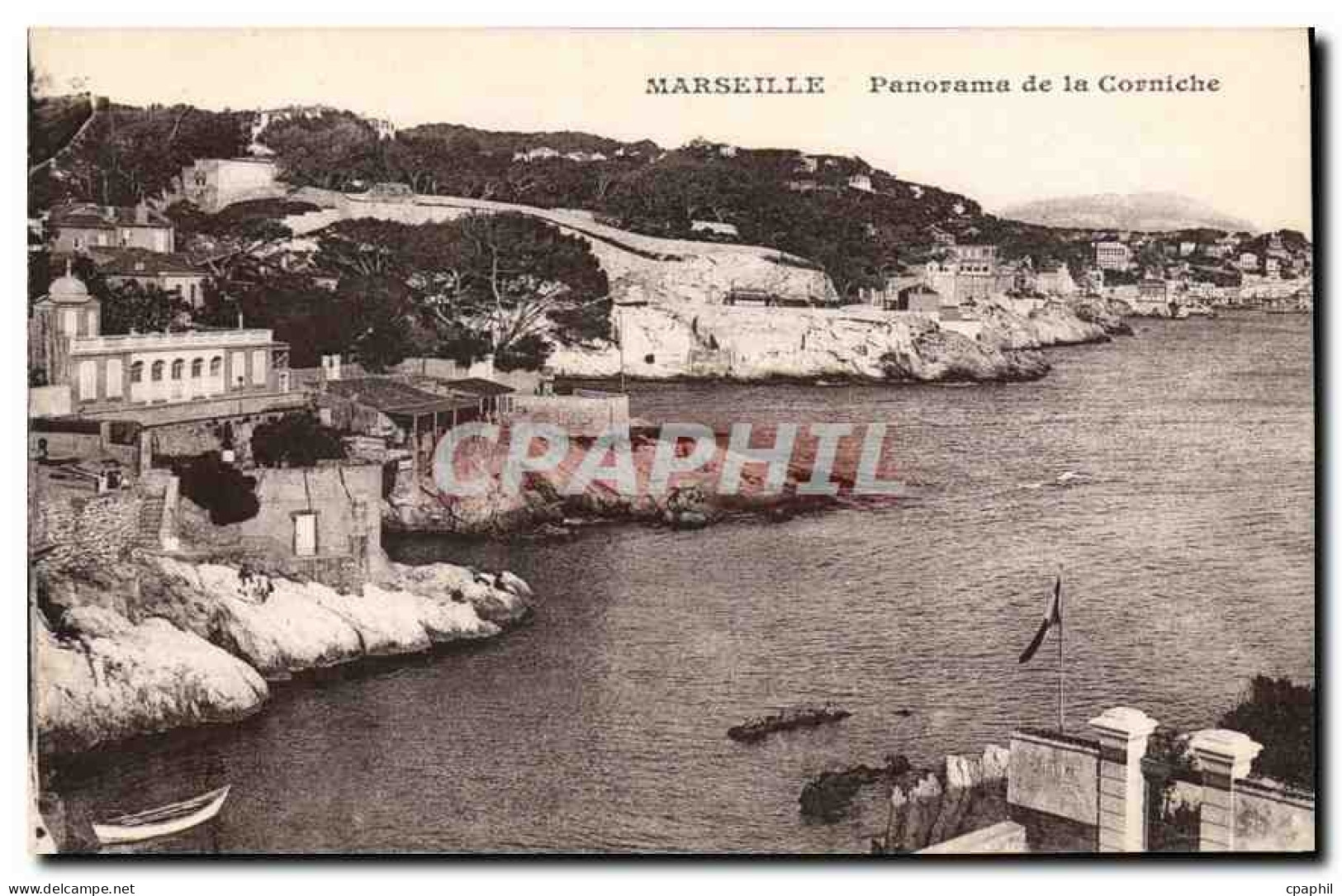 CPA Marseille Panorama de la Corniche