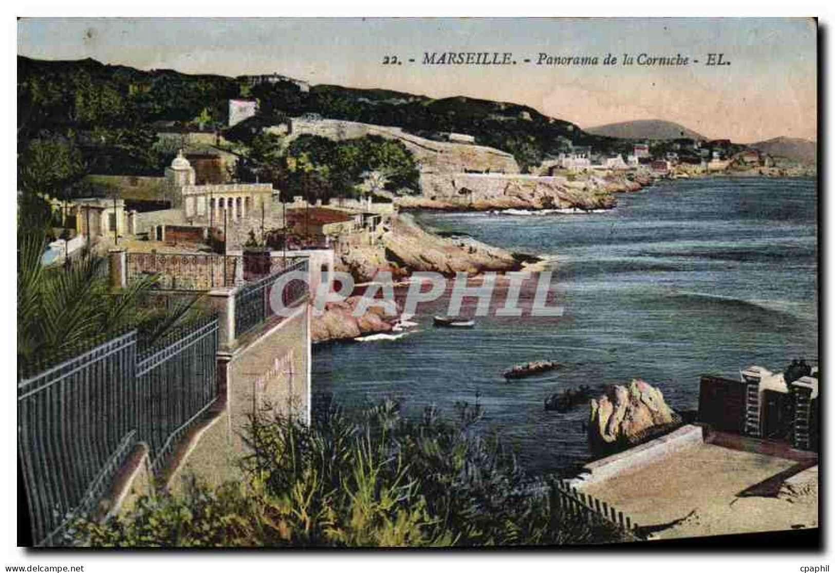 CPA Marseille Panorama de la Corniche