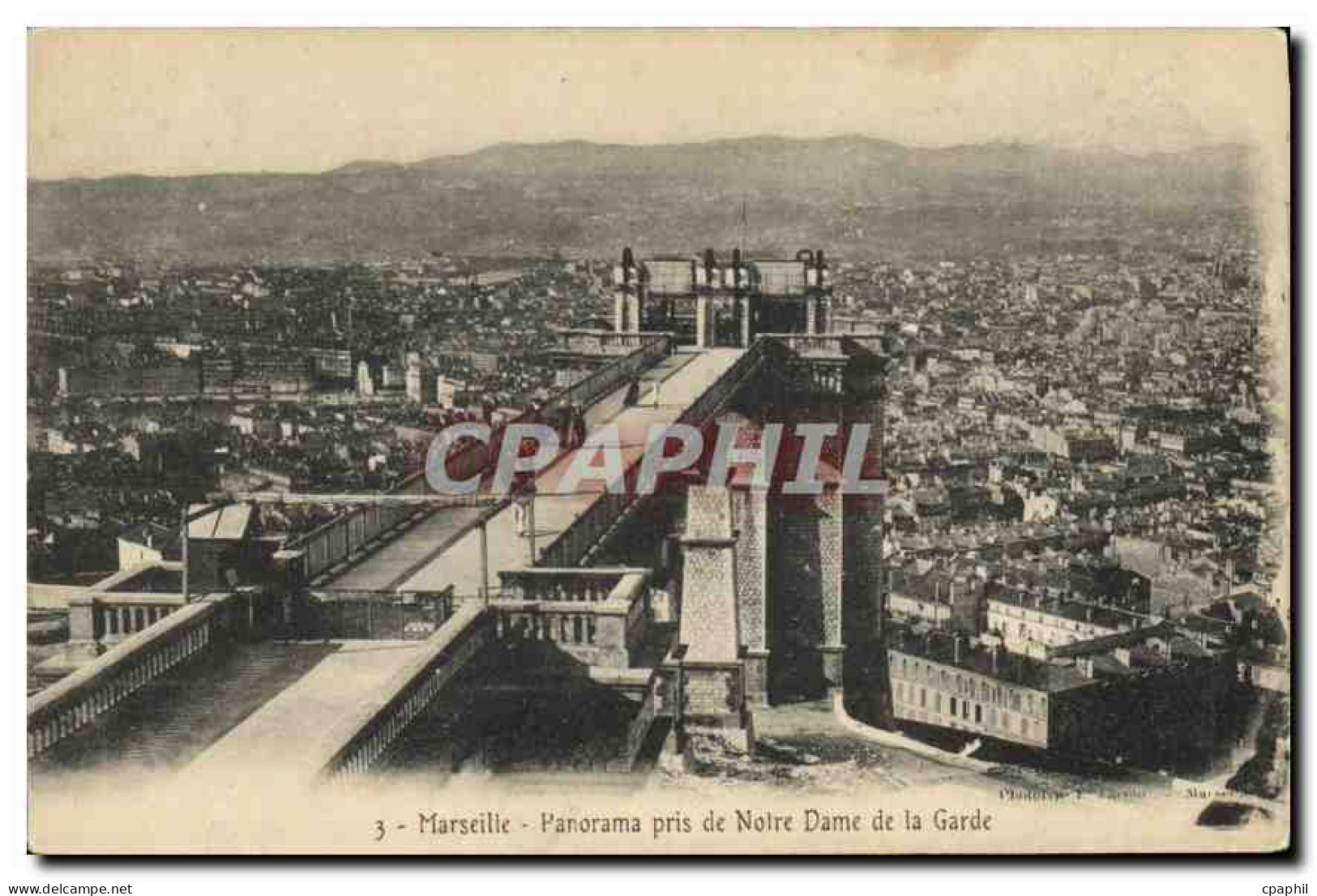 CPA Marseille Panorama pris de Notre Dame de la Garde