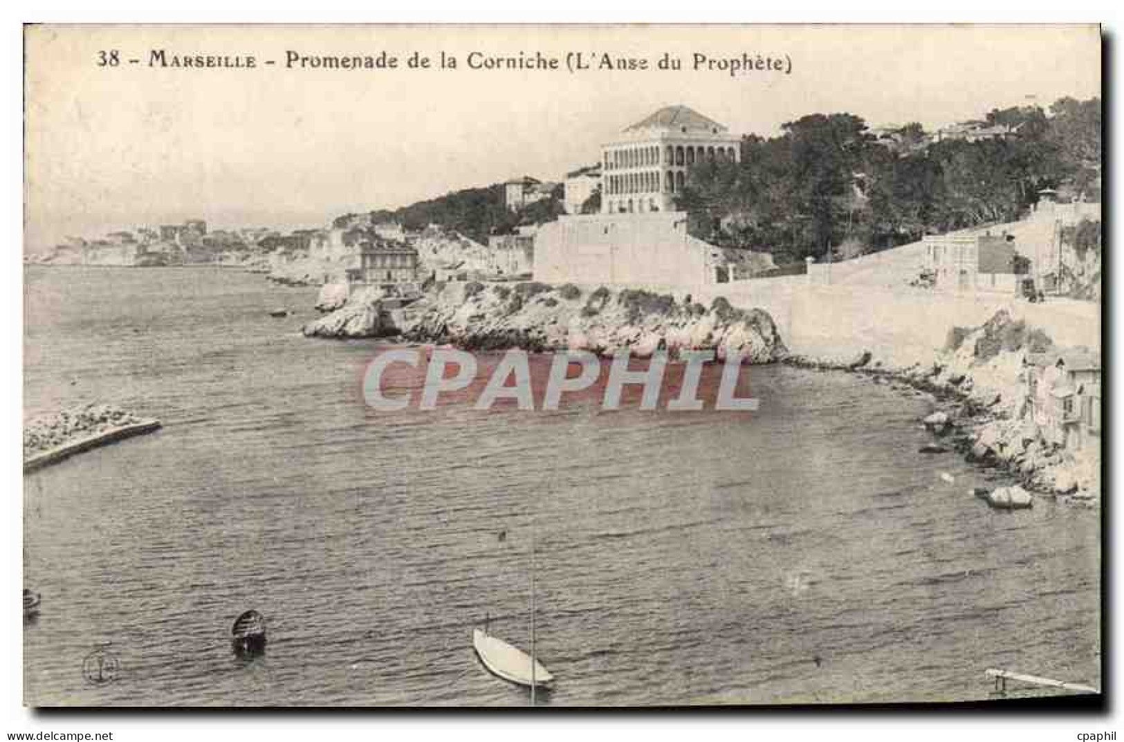 CPA Marseille Promenade de la Corniche (L'Anse du Prophete)