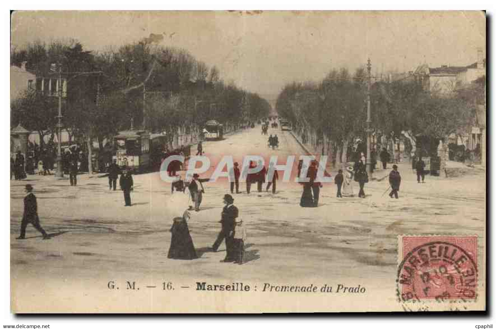 CPA Marseille Promenade du Prado