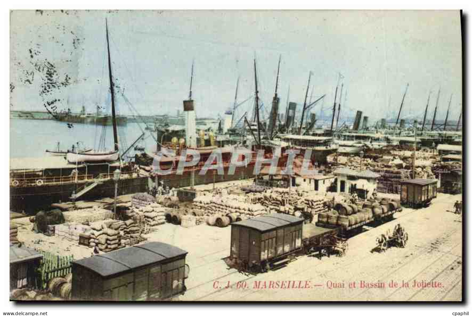 CPA Marseille Quai et bassin de la Joliette