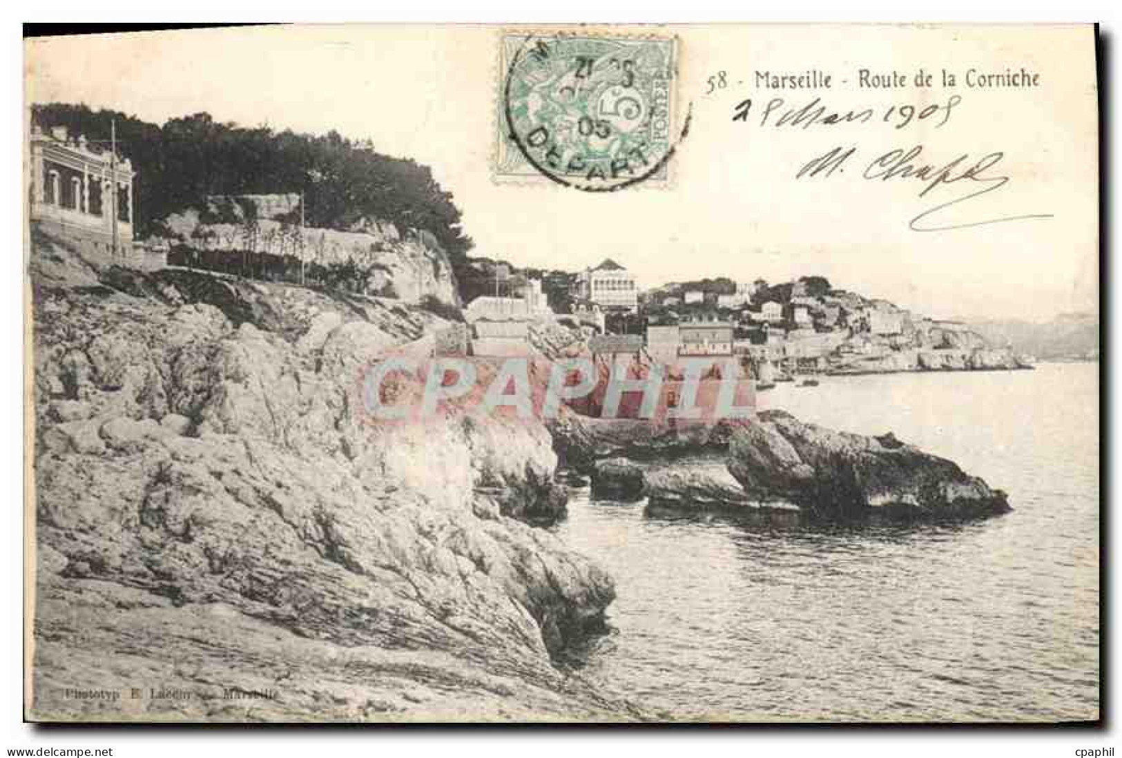 CPA Marseille route de la Corniche