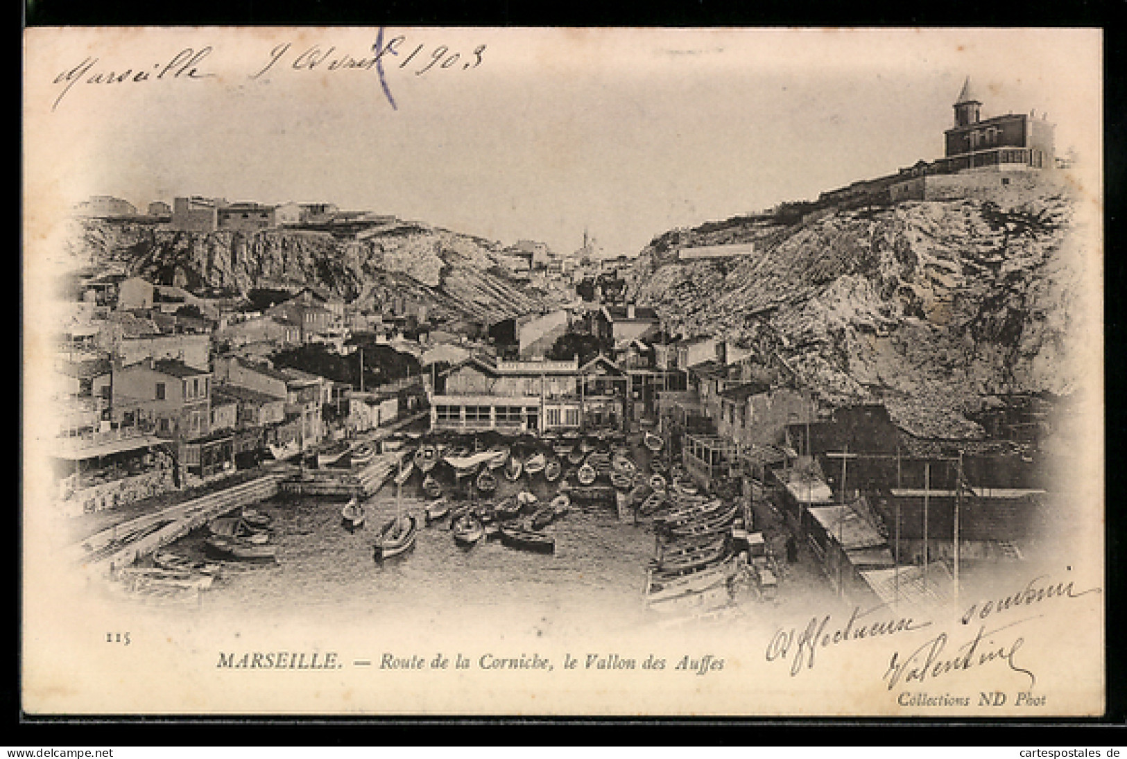 CPA Marseille, Route de la Corniche, le Vallon des Auffes