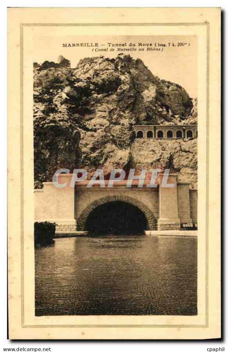 CPA Marseille Tunnel du Rove Canal de Marseille