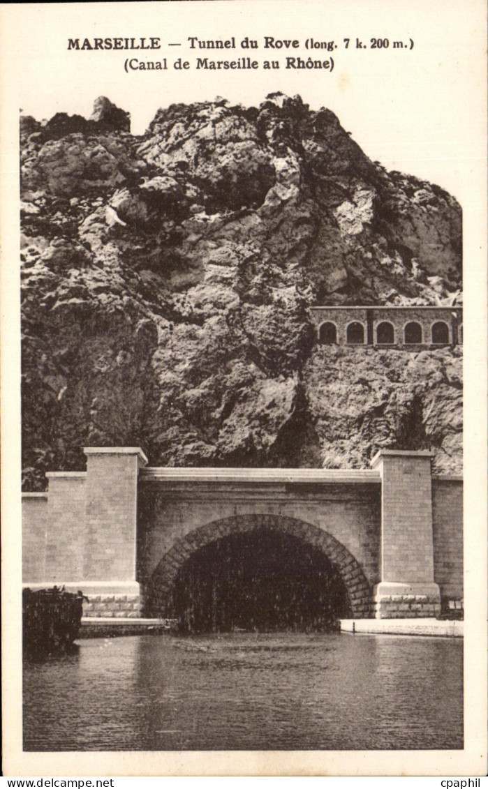 CPA Marseille Tunnel du Rove Canal de Marseille au Rhone