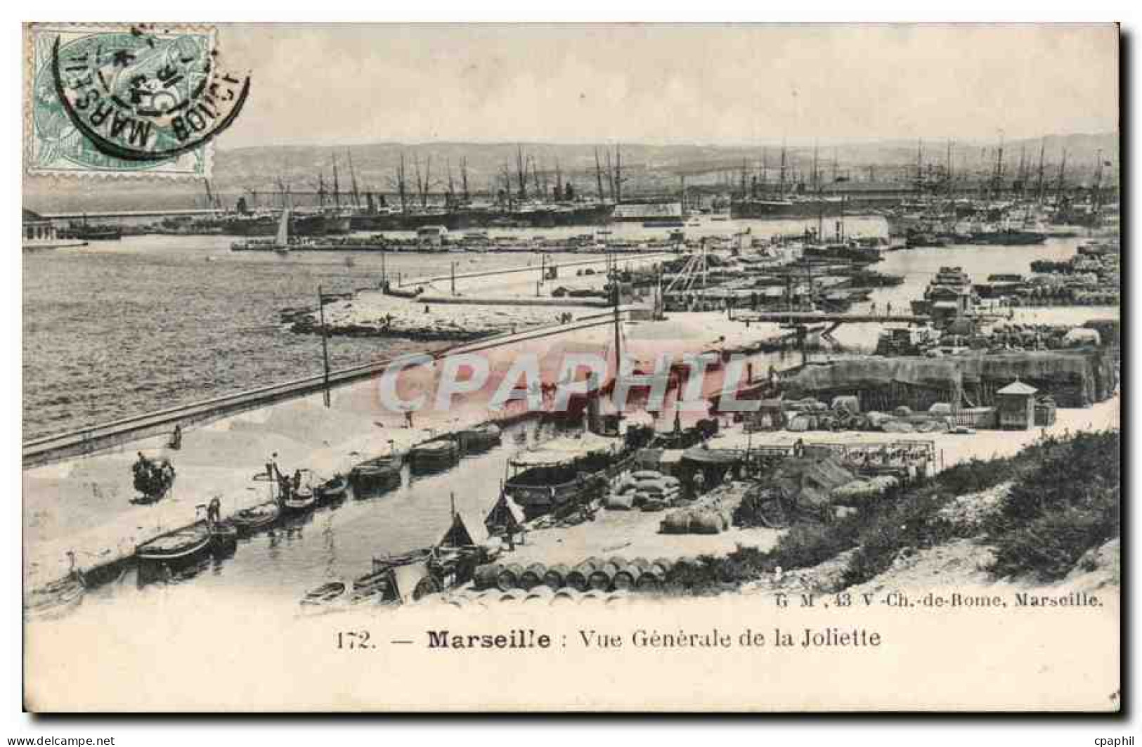 CPA Marseille Vue generale de la Joliette