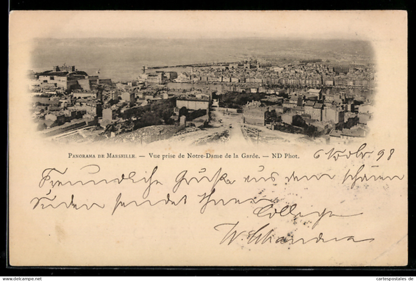 CPA Marseille, Vue prise de Notre-Dame de la Garde