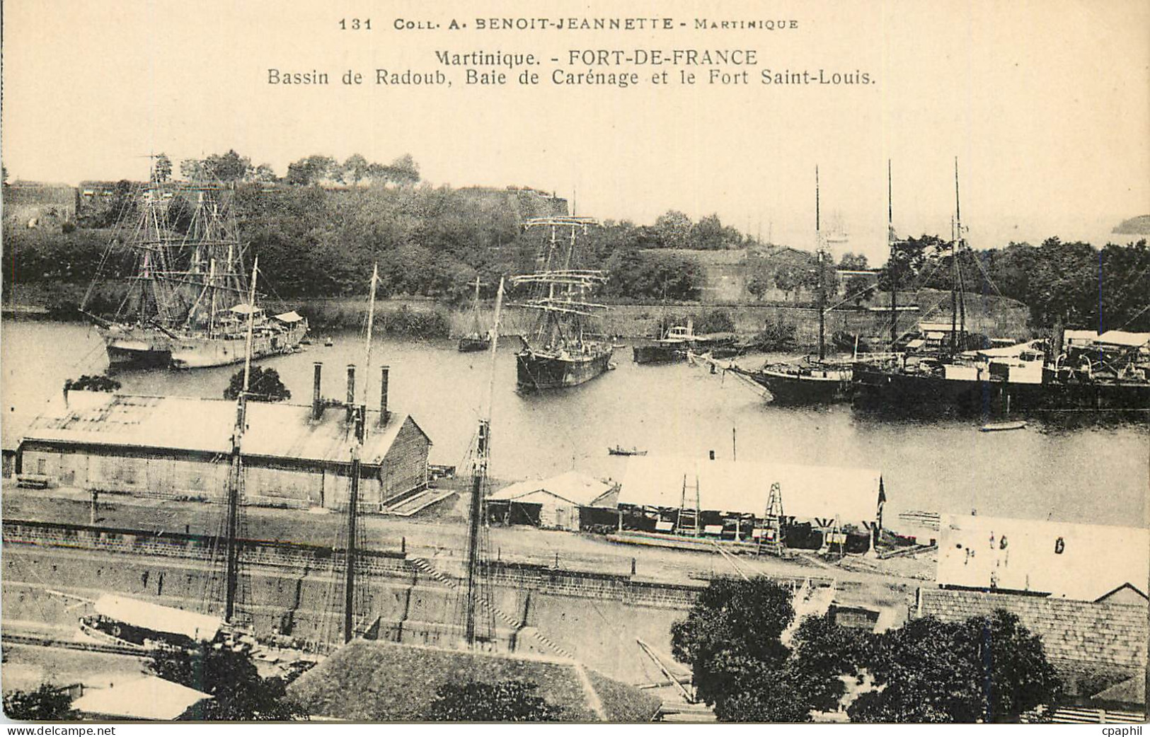 CPA Martinique fort de france bassin de radoub baie de carenage et le fort saint louis Bateau