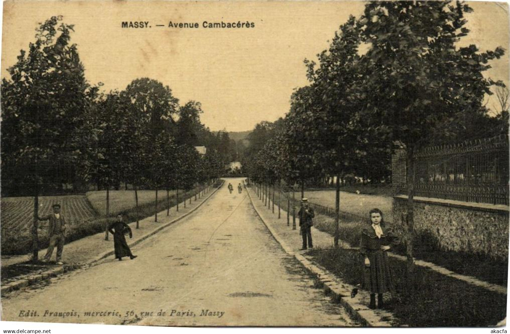 CPA MASSY-Avenue Cambacérés (180498)