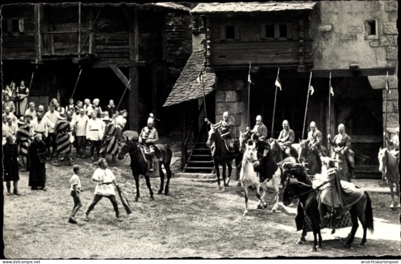 CPA Matten bei Interlaken Kt. Bern Schweiz, Tell-Freilichtspiele, Apfelschuss Szene