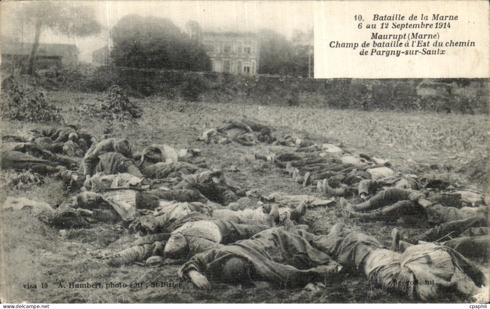 CPA Maurupt Champ de Bataille l Est du chemin De Pargny Sur Saulx Militaria