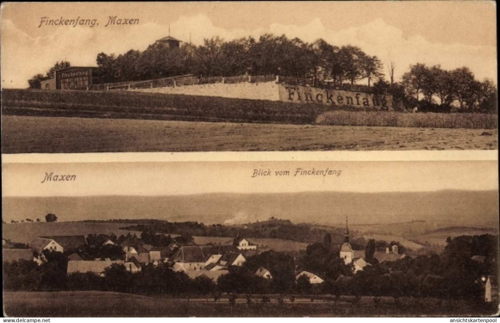 CPA Maxen Müglitztal in Sachsen, Berg Finckenfang, Panorama