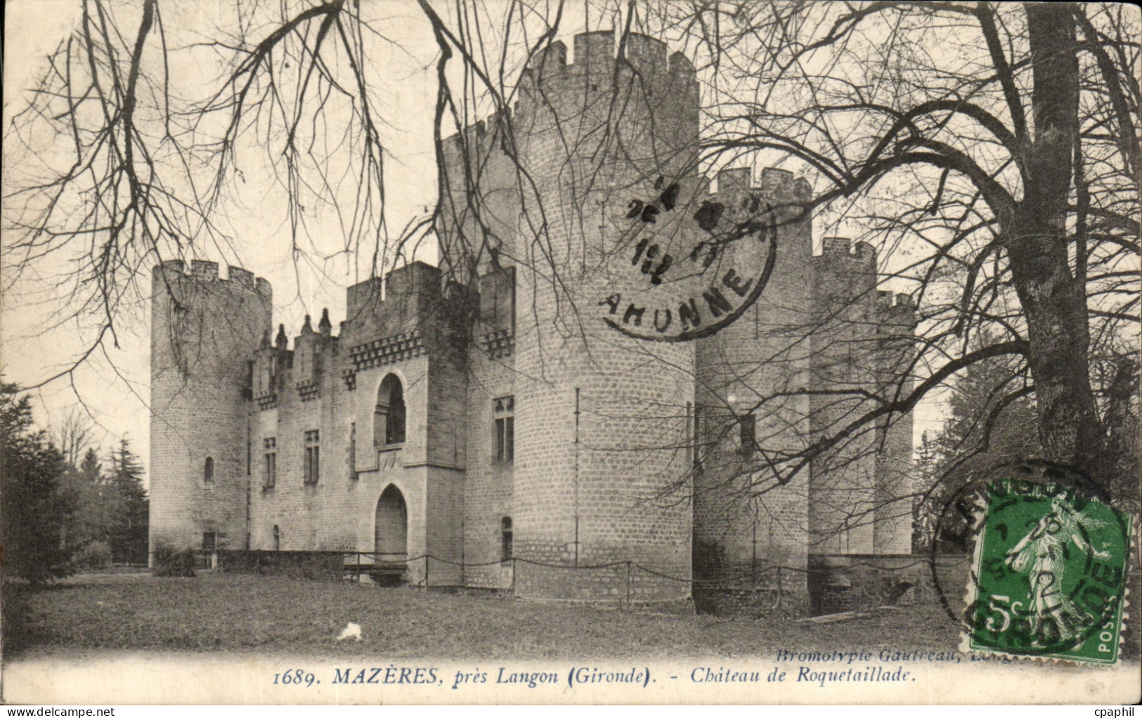 CPA Mazeres Pres Langon Chateau de Roquetaillade