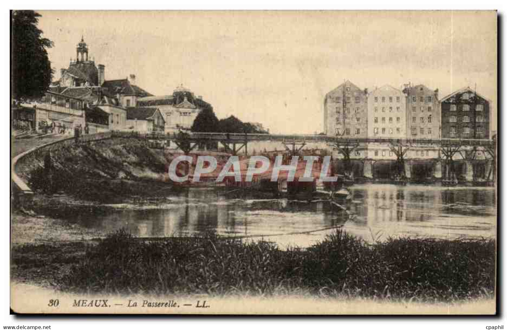 CPA Meaux La passerelle