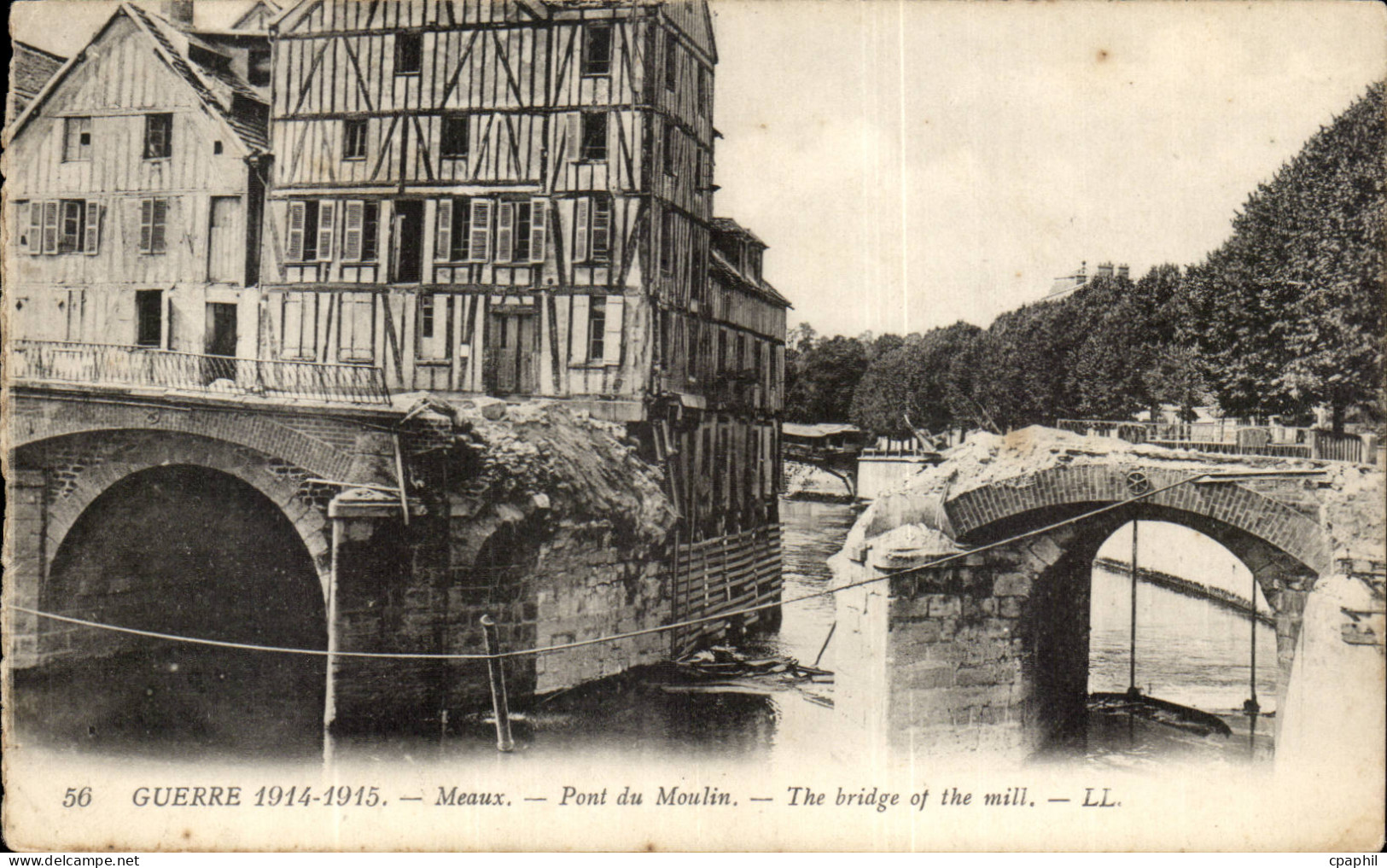 CPA Meaux Pont du moulin