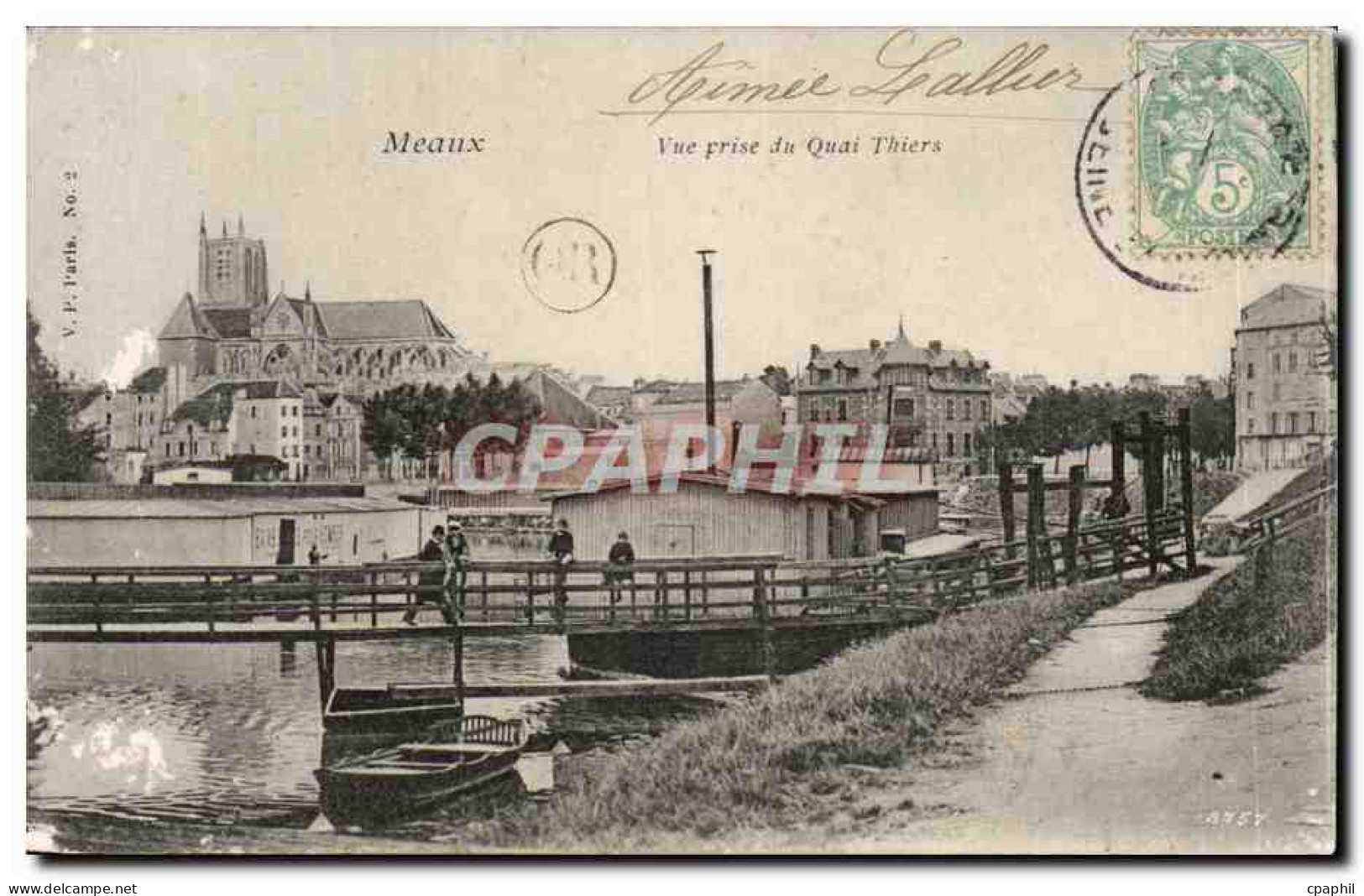 CPA Meaux Vue du quai Thiers