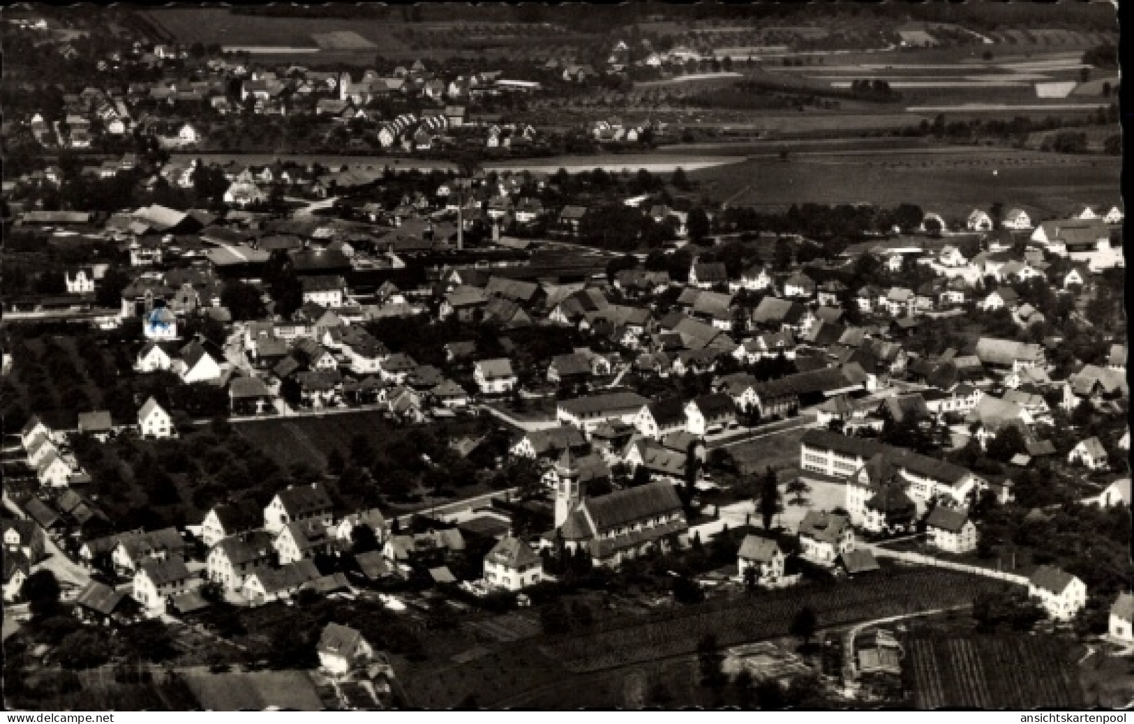 CPA Meckenbeuren in Oberschwaben Württemberg, Fliegeraufnahme