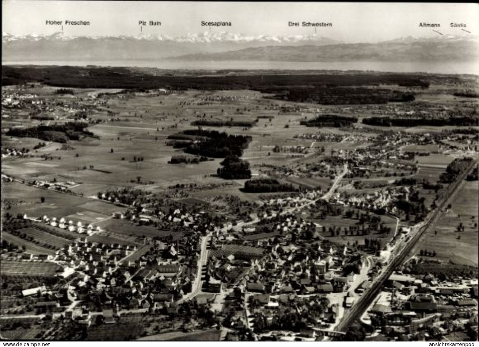 CPA Meckenbeuren in Oberschwaben Württemberg, Fliegeraufnahme