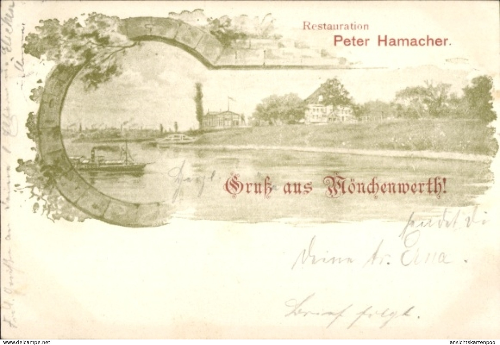 CPA Meerbusch am Niederrhein, Gut Mönchenwerth, Restauration Peter Hamacher