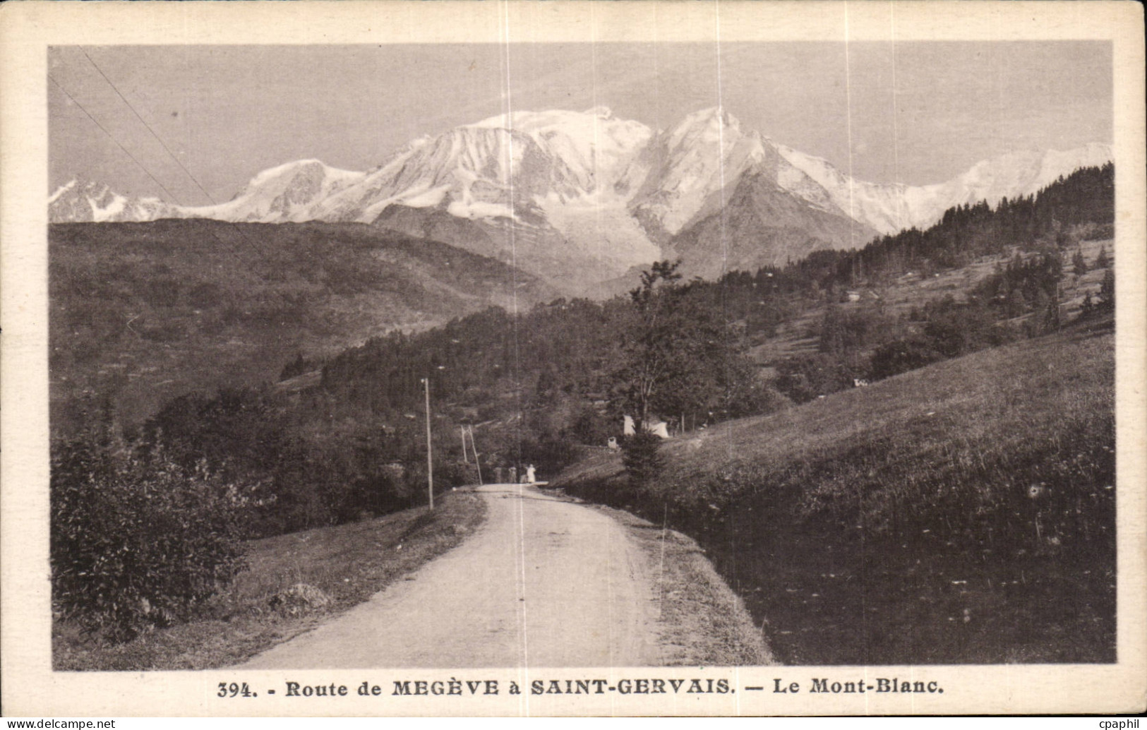 CPA Megeve Route de Megeve a St Gervais Le Mont Blanc