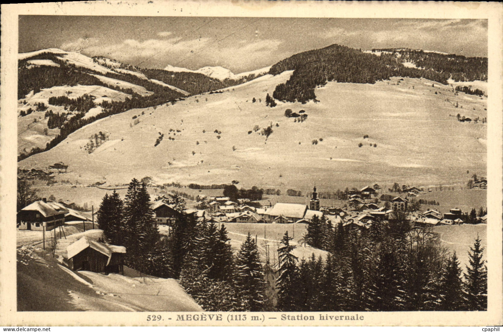 CPA Megeve Station Hivernale