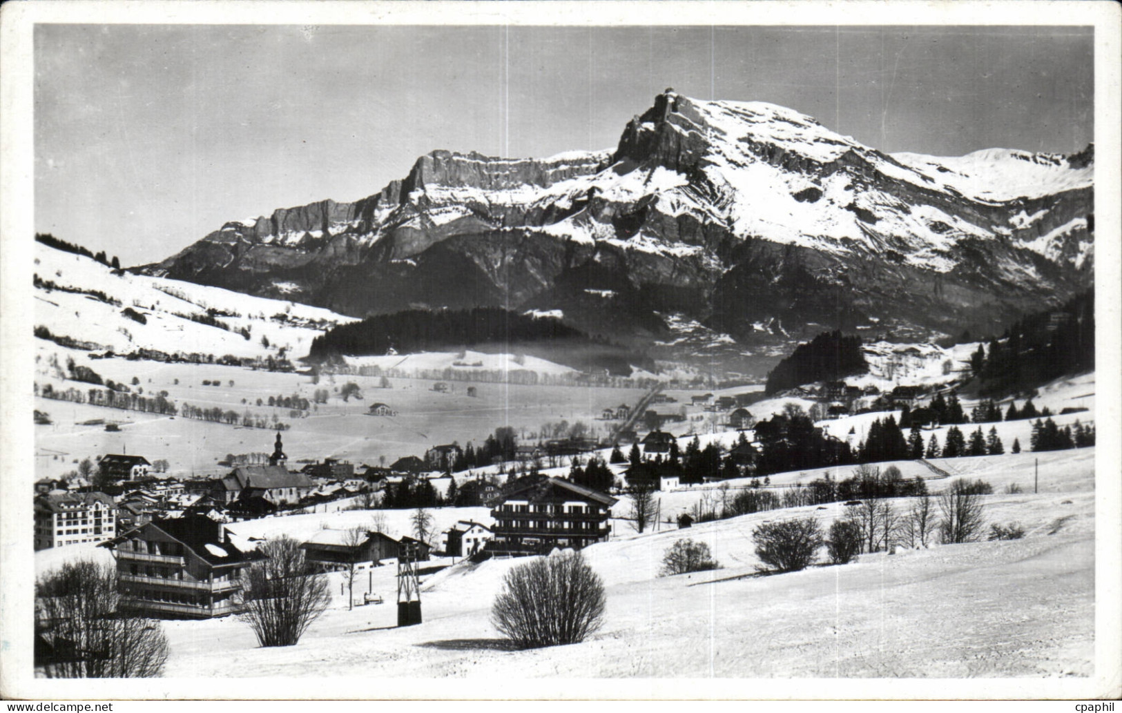 CPA Megeve Station hivernale L aiguille de Varan