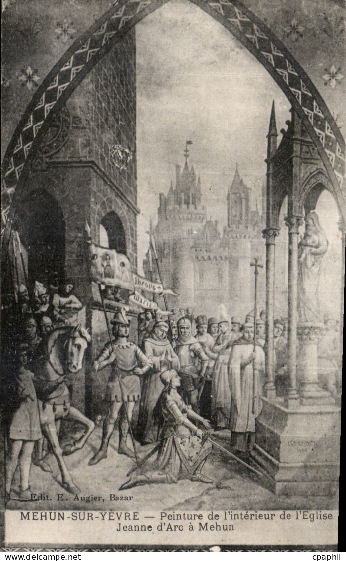 CPA Mehun sur Yevre Peinture de l'Interieur de l'Eglise Jeanne D'Arc a Mehun
