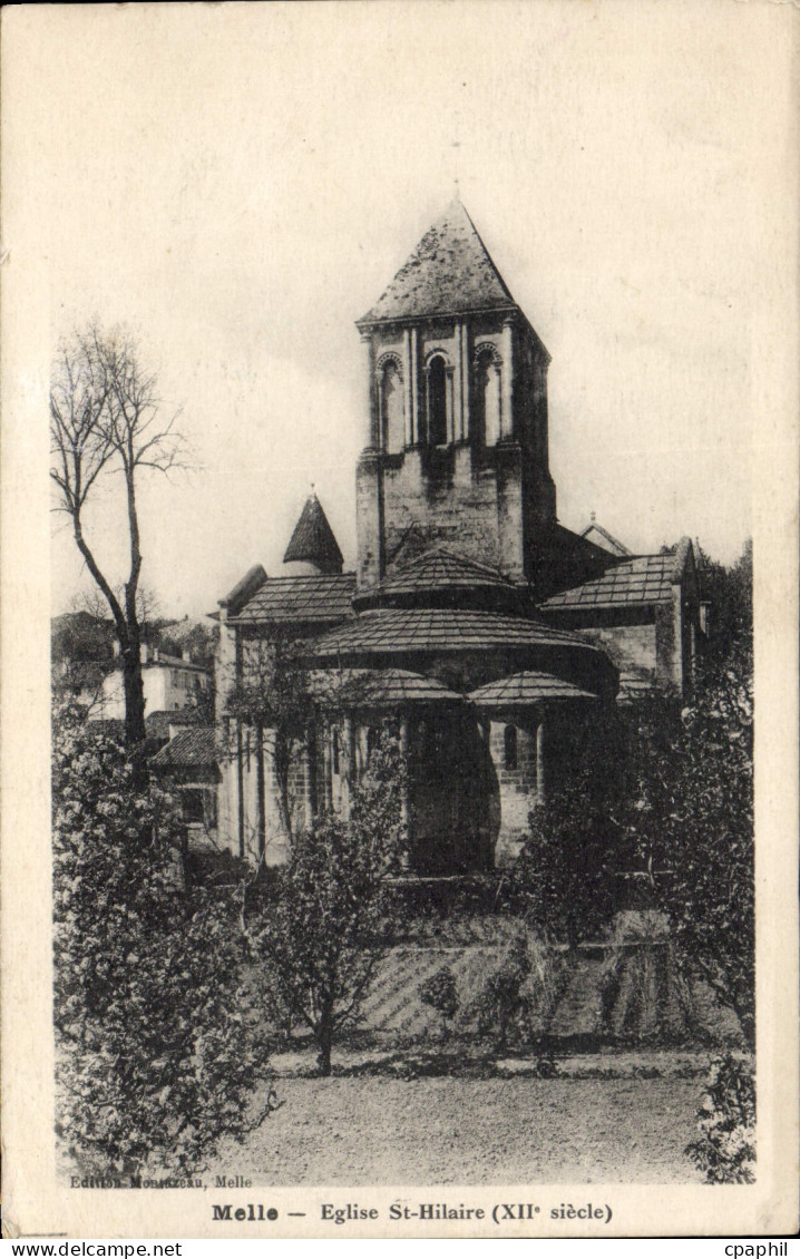 CPA Melle Eglise St Hilaire (XIIe siecle)