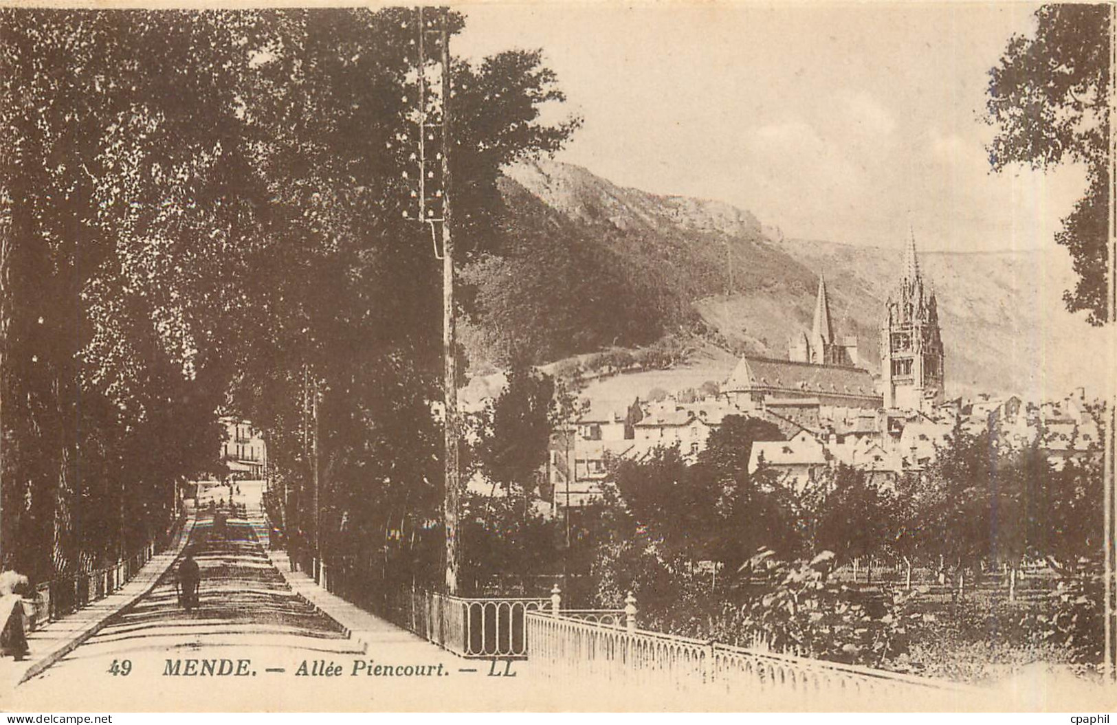 CPA Mende Allee Piencourt