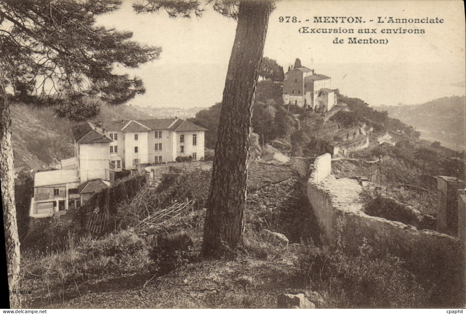 CPA Menton L'Annonciate Excursion aux environs de Menton