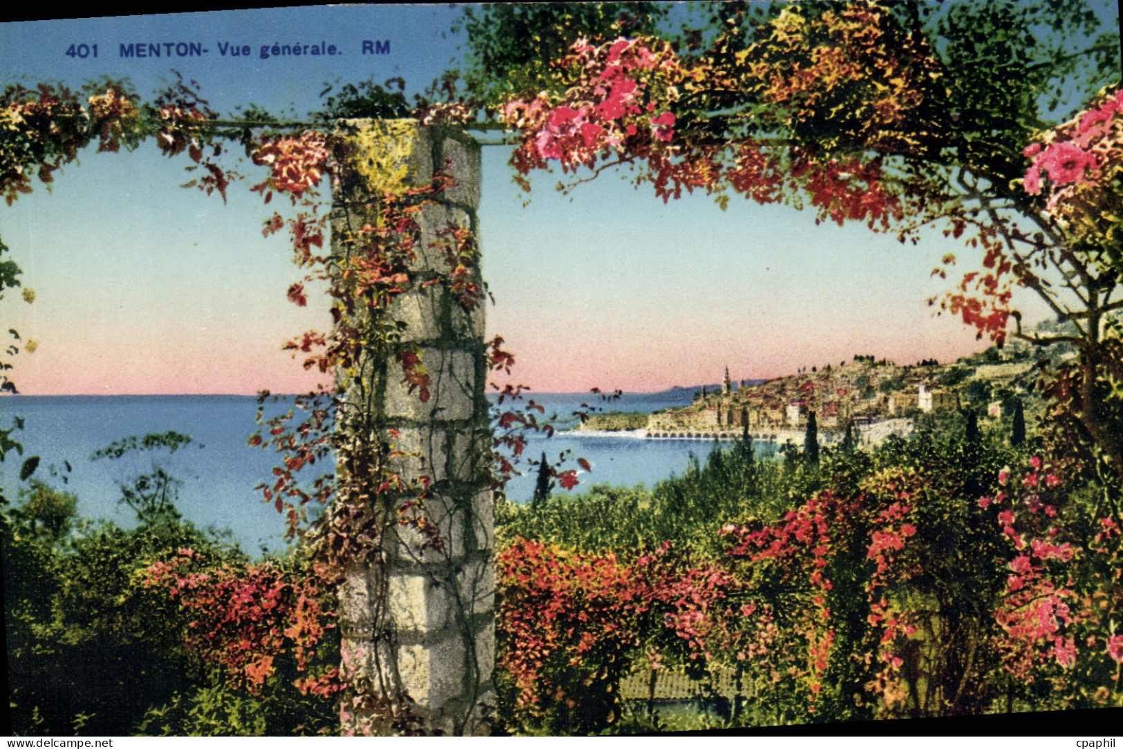 CPA Menton Vue generale