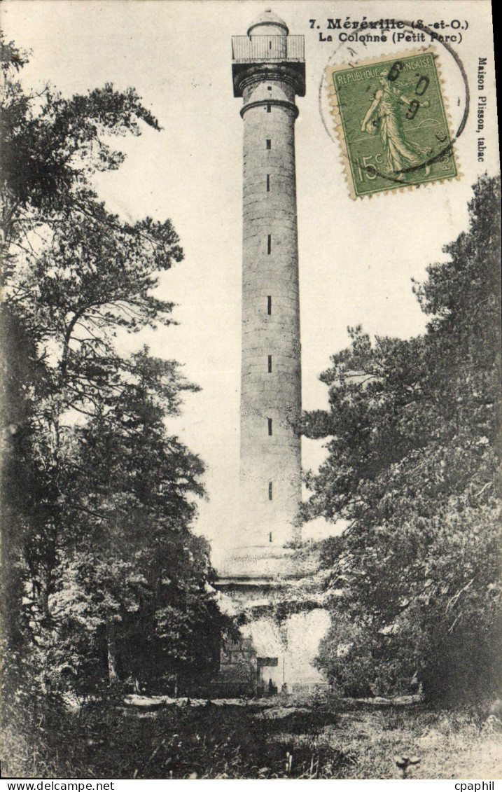 CPA Mereville La Colonne Petit parc