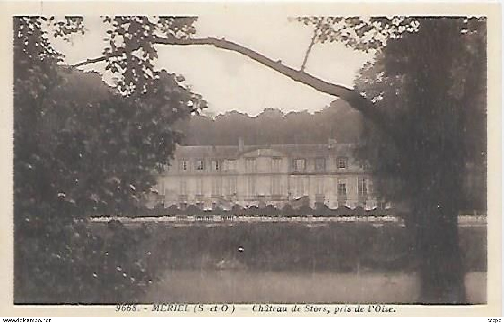 CPA Mériel Château de Stors pris de l'Oise