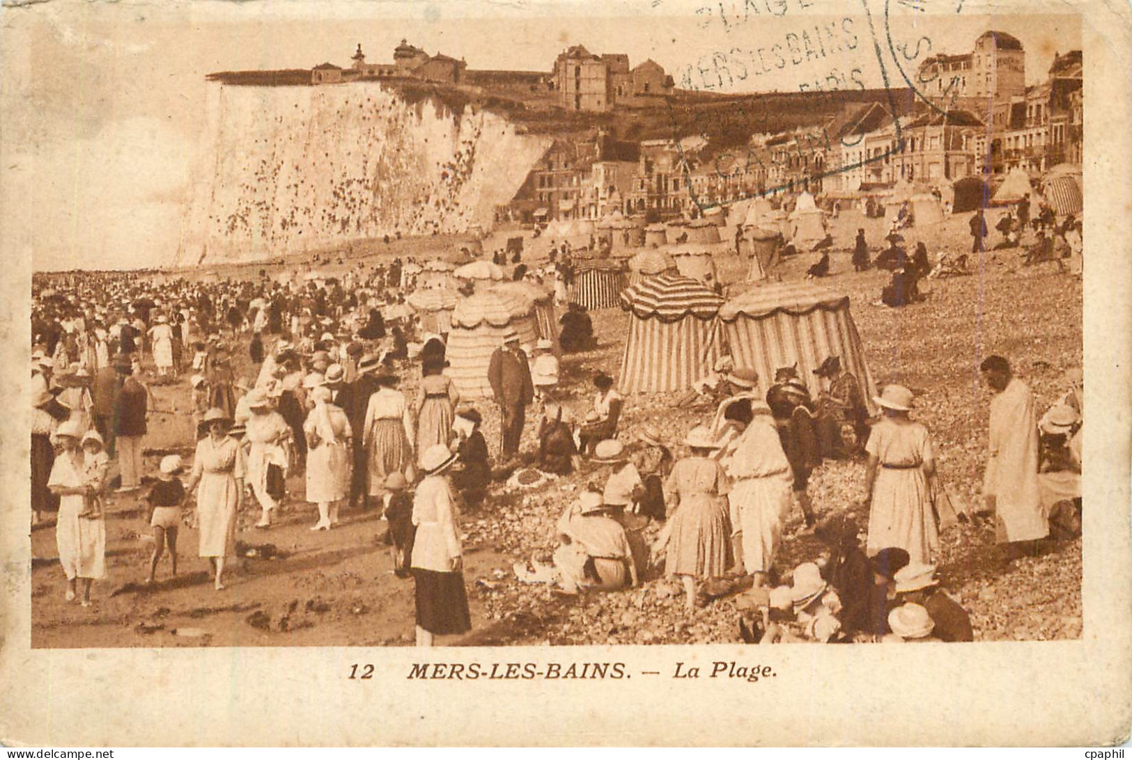 CPA Mers les bains la plage