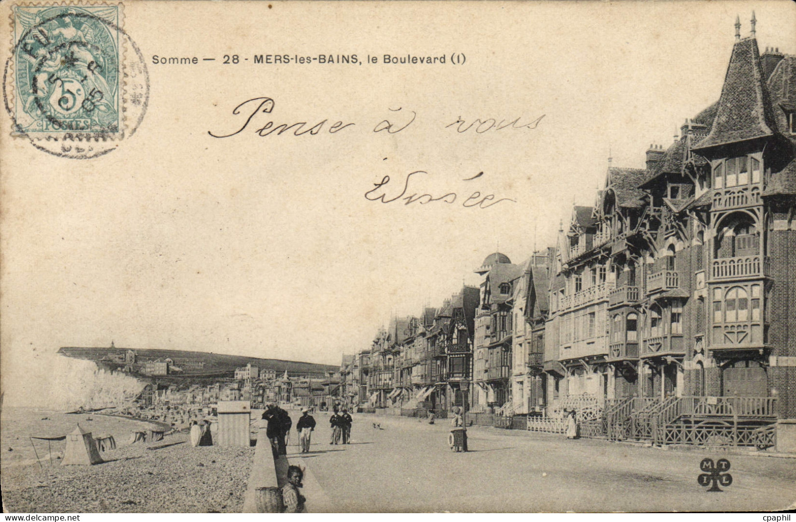 CPA Mers les Bains Les le Boulevard