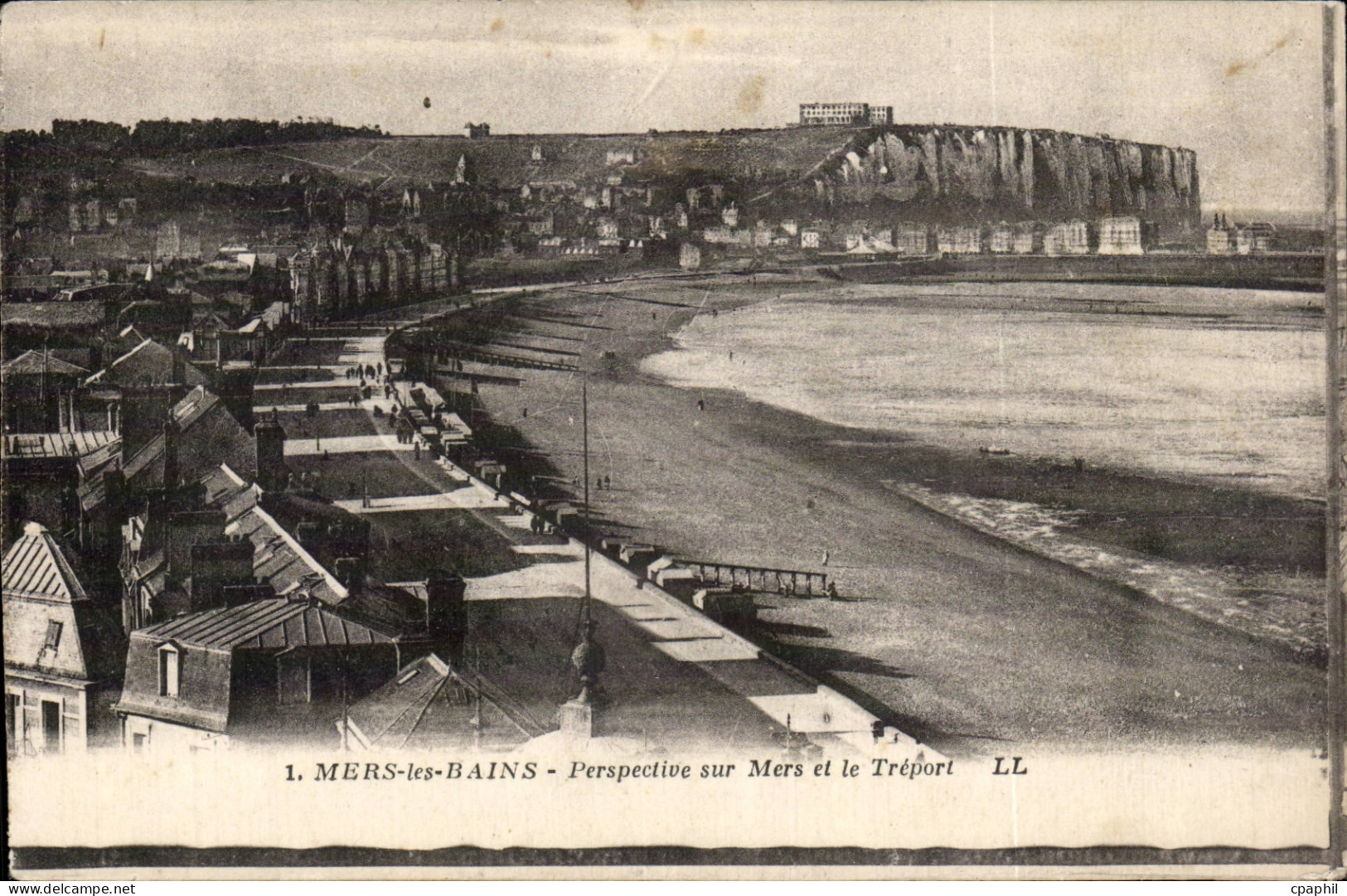 CPA Mers les Bains Perspective sur Mers et le Treport