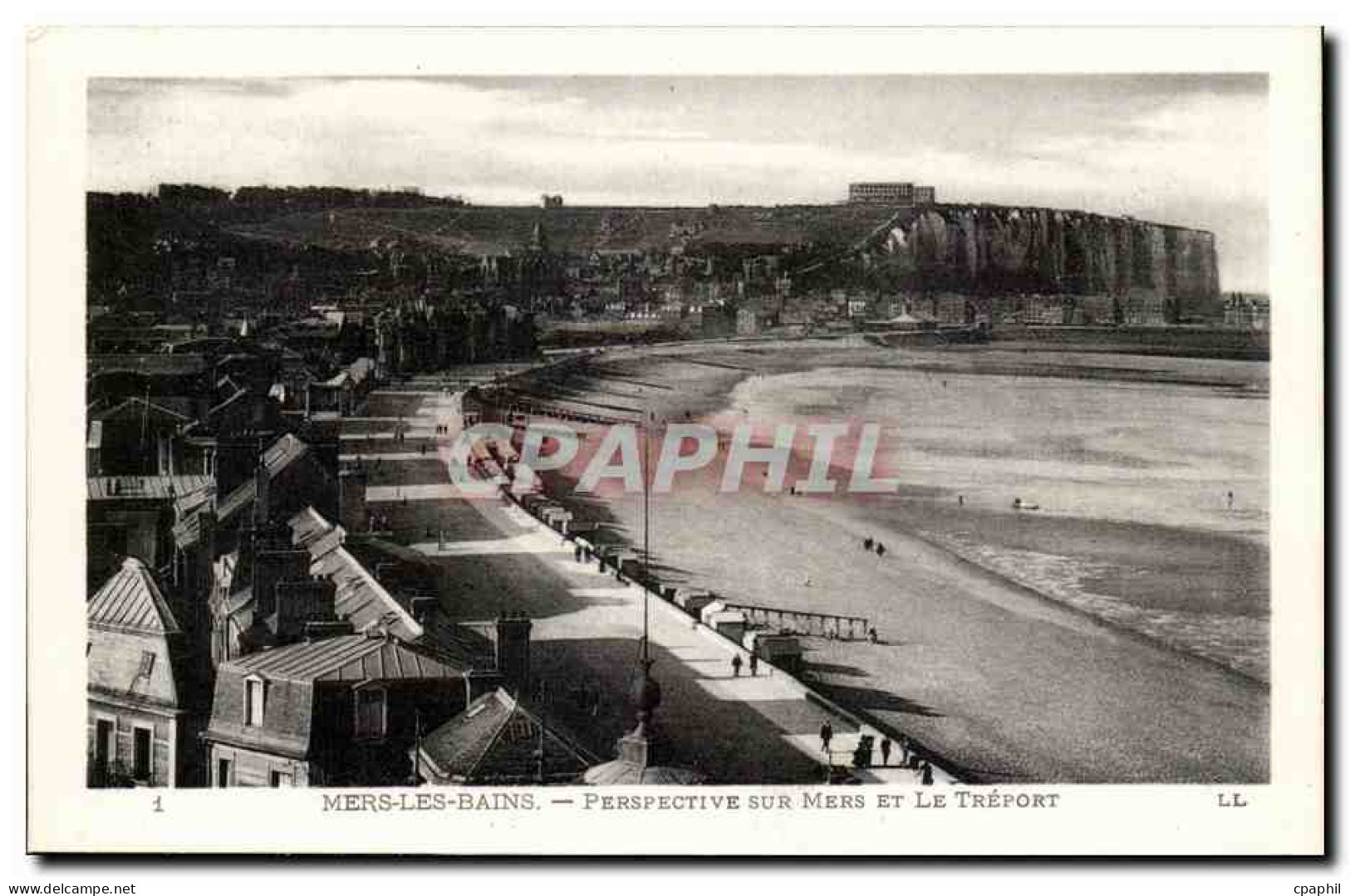 CPA Mers les Bains Perspective sur Mers et le Treport