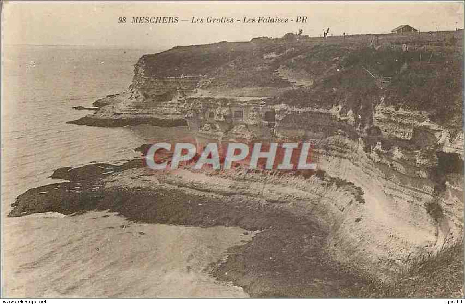CPA Meschers Les Grottes Les Falaises
