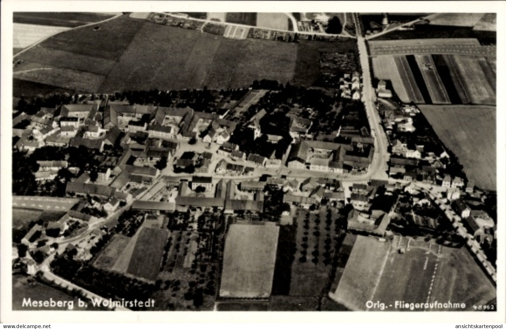 CPA Meseberg bei Wolmirstedt, Luftaufnahme von Meseberg, Wolmirstedt, Originalaufnahme, 1939
