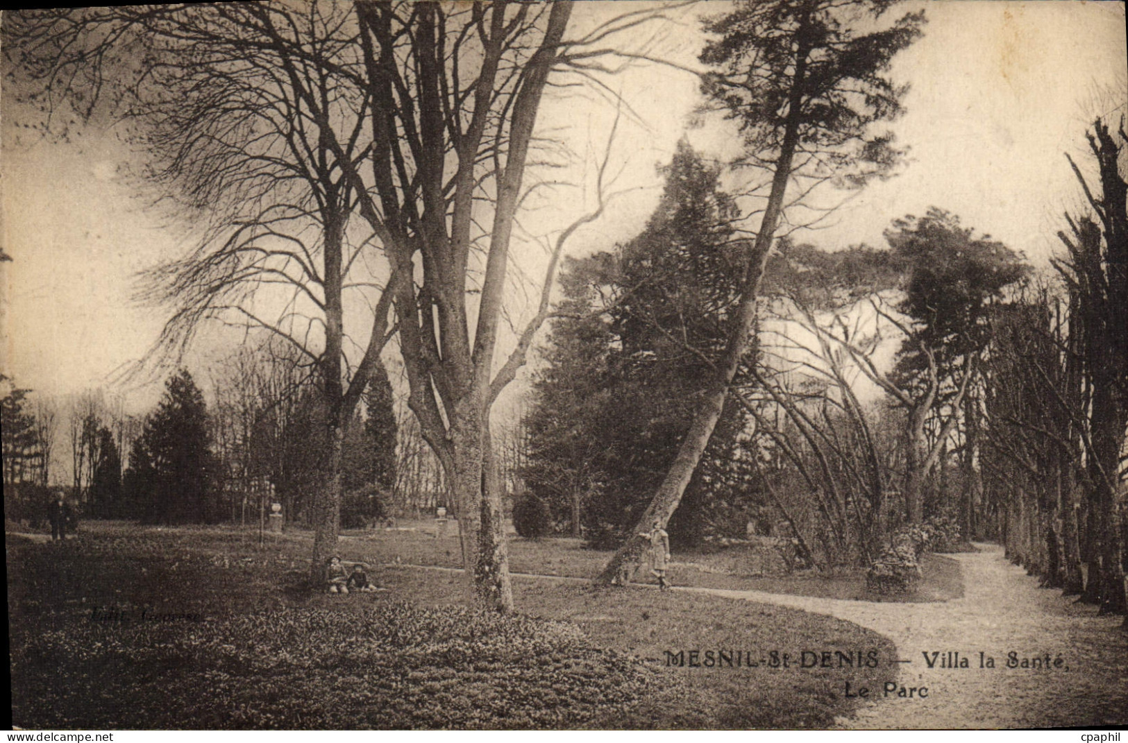 CPA Mesnil St Denis Villa la Sante Le Parc