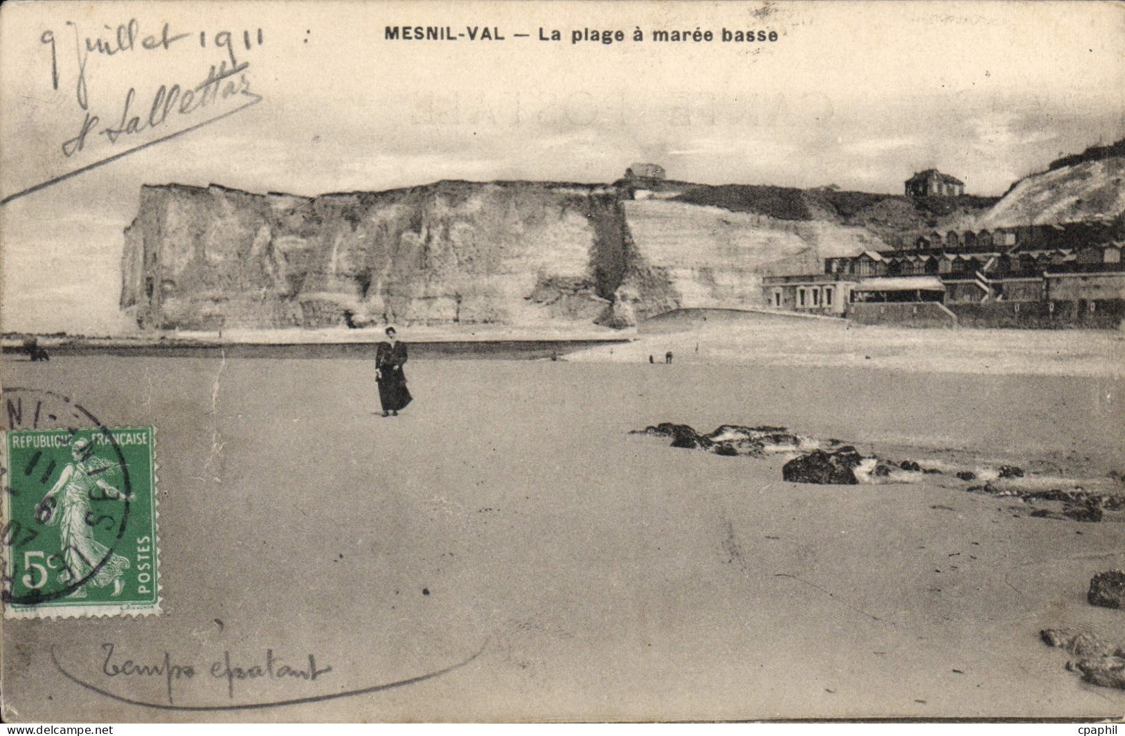 CPA Mesnil Val La Plage A Maree Basse